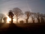 Een prachtige zonsopkomst bij het campingterrein in april 2005